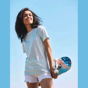 Camiseta de manga corta Premium de siguiente nivel, de cuello redondo Camiseta básica lisa, camiseta de verano de algodón liso - Product Image 5