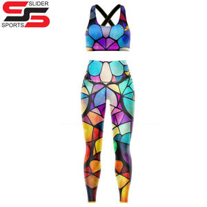 Ensemble de yoga pour femmes à la mode 2 pièces tenue de yoga par sublimation pour l'exercice - Product Image 5