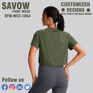 Crop tops pour femmes en gros – T-shirts de sport amples et respirants pour le yoga et la course à pied - Product Image 2
