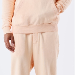 Ensemble de survêtement unisexe streetwear personnalisé en coton délavé à l'acide, imprimé, avec sweat à capuche et pantalon de jogging, 100% coton - Product Image 3