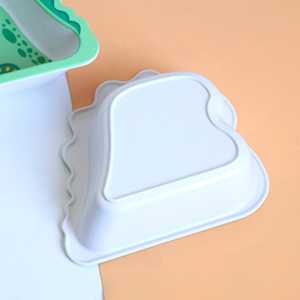 Ensemble de bols en fibre de bambou Dino - Design de dessin animé écologique pour salade et ramen avec couvercle artisanal emballé dans un carton - Product Image 3