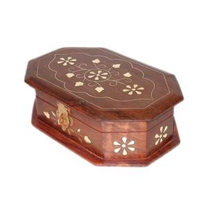 Artículo decorativo Diseño antiguo Caja Madera de madera de pino Hogar Hecho a mano Mini Cofre del Tesoro Caja de madera Embalaje de lujo de alta calidad - Product Image 1