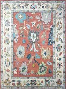 พรมพื้นที่สีส้มพรมขนสัตว์ทำมือพรมทอมือราคาไม่แพงสำหรับห้องนั่งเล่นพรมพื้นที่ทันสมัย - Product Image 2