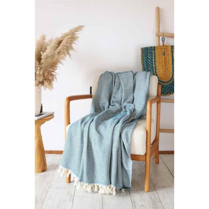 Armchair Cover 180x300 King Size Blue