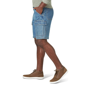 Pantalones cortos de mezclilla personalizados para hombre, pantalones cortos de carga de alta calidad de verano 100% algodón holgados con múltiples bolsillos para exteriores - Product Image 3