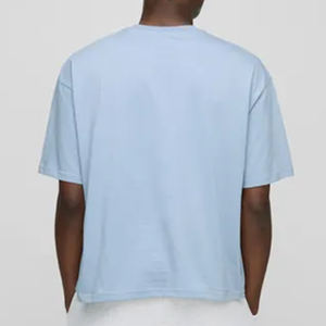 230gsm <b>Heavyweight</b> <b>T</b>-<b>shirt</b> Rib Neck Blank Cotton Streetwear Boxy Fit Oversized Tshirts <b>Mens</b> Custom <b>T</b>-<b>shirt</b> for <b>men</b> DDP Shipping - Product Image 3