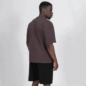 Camiseta de algodón de bambú con hombros caídos de gran tamaño para hombre, camiseta personalizada de alta calidad con estampado de secado rápido para la calle, camiseta personalizada de peso pesado - Product Image 6