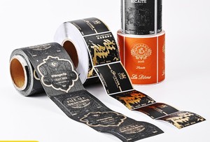 Custom Printed Self-Adhesive Waterproof Art Paper Label Roll Durable Packaging for Bottle Waterproof Stickers