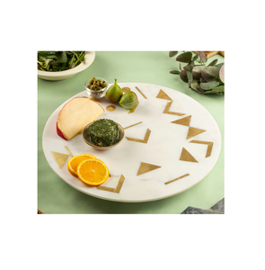 Vente en gros Classique Marbre paresseux susan Forme ronde Restaurant Platine Lazy Susan marbre couleur Offre Spéciale - Product Image 4