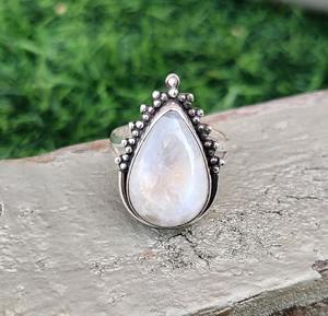 925 Sterling Silver Wedding Gift Trending Classic Promise <b>Ring</b> 925 Sterling Silver Handmade Gemstone Moonstone <b>Spinner</b> <b>Ring</b> - Product Image 2