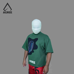 T-shirt Homme Coupe Boxy Oversize 100% Coton Écologique Respirant Manches Courtes Impression Réfléchissante Personnalisée - Product Image 3