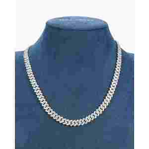 Chaîne cubaine en or 14K 8MM avec moissanite sertie, bracelet et bijoux à maillons tendance - Product Image 5