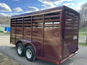 Nouvelles remorques pour bétail, remorque semi-remorque avec clôture, capacité de charge maximale de 1001 à 2000 kg, taille 16LS (16'7') pour le transport de bétail, bovins - Product Image 5