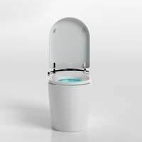 Toilette intelligente en céramique à chasse d'eau automatique à rabat Séchage à l'air chaud Monté au sol Allongé Comprend Siège Chauffage Salle de bain Sanitaire