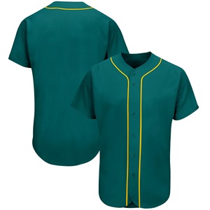 Camiseta de béisbol personalizable, ropa deportiva de Oro Verde, traje con botones para hombres, mujeres, jóvenes, niños, uniforme de camisa de béisbol personalizado - Product Image 4