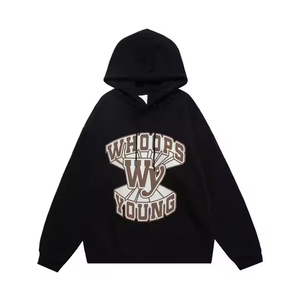 เสื้อฮู้ดผ้าฟลีซพิมพ์ลายสกรีนผ้าไหมสำหรับผู้ชายและผู้หญิงเสื้อฮู้ดผ้าคอตตอน100% โอเวอร์ไซส์ใช้ได้ทั้งชายและหญิง - Product Image 5