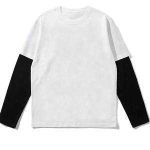Custom <b>Shirt</b> Unisex 2 in 1 Double Layer <b>Long</b> Sleeve t <b>Shirt</b> Double Layer Sleeve <b>Tee</b> <b>Shirt</b> - Product Image 5