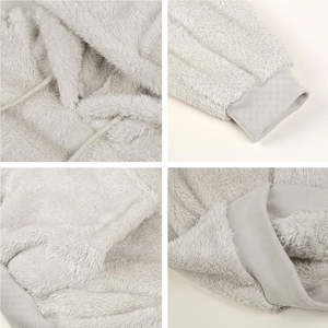 Sweat à capuche en molleton Sherpa pour hommes, solide et lourd, chaleur hivernale, couleurs personnalisées, motif imprimé, prix de gros, teintes unies - Product Image 6