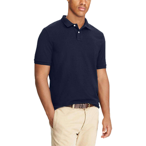 2025 Diseño personalizado para hombres para Polo con cuello vuelto Camiseta de manga corta de algodón y poliéster Patrón sólido - Product Image 1