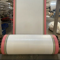 OBERON POLYPACK Sac tissé en polypropylène durable PP, rouleau de 50 kg, blanc uni, tissu antidérapant pour emballage de céréales et engrais