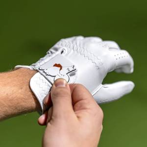 Gants de golf pour enfants à logo en caoutchouc personnalisé, paume souple en cuir Cabretta, fermeture auto-agrippante – Vente chaude - Product Image 2