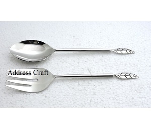 Servidor de ensalada de acero inoxidable 18/8 de estilo americano, precio al por mayor pulido con espejo, vajilla, herramientas para servir a un precio asequible - Product Image 3