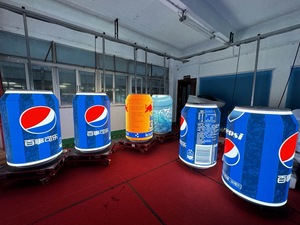 Mds 실린더 냉장고 P1.86 <span class=keywords><strong>LED</strong></span> 캔 화면 음료 쇼케이스 광고 플레이어 APP 제어 수 모양 - Product Image 6