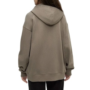 High Quality Custom Plain 100% Cotton Streetwear Fleece Full <b>Zip</b> <b>Hooded</b> Eco-Friendly Women Long Sleeve Winter Warm Slim Fit - Product Image 6