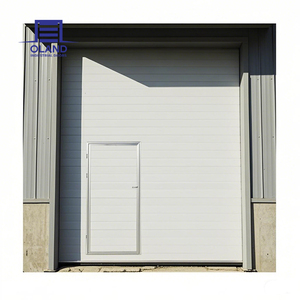 <span class=keywords><strong>Porte</strong></span> <span class=keywords><strong>sectionnelle</strong></span> <span class=keywords><strong>industrielle</strong></span> coupe-vent en acier, 40 mm d'épaisseur, portes à levage élevé avec mousse de polyuréthane pour atelier - Product Image 2