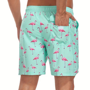 Pantalones cortos de algodón de diseño sólido con estilo para hombre, pantalones cortos antiarrugas, aspecto informal de verano, bolsillos con cordón para fiestas navideñas, OEM - Product Image 2