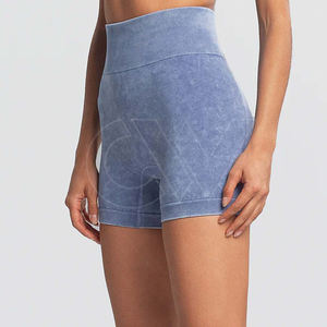 Algodón transpirable nueva llegada 2024 pantalones cortos de ropa informal para mujeres pantalones cortos de algodón lavado con ácido para mujeres - Product Image 5