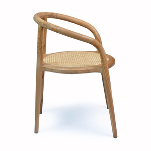 Silla de Comedor de Madera de Teca Sólida de Alta Calidad con Asiento de Mimbre Tejido, Diseño Moderno para Uso en Interiores y Exteriores, para Villas - Product Image 3