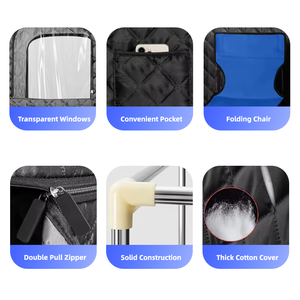 Chufang ห้องซาวน่าอบไอน้ำในบ้านขนาด4ลิตรซาวน่าแบบพกพาห้องสปาและซาวน่าพร้อมหน้าต่างใส - Product Image 4