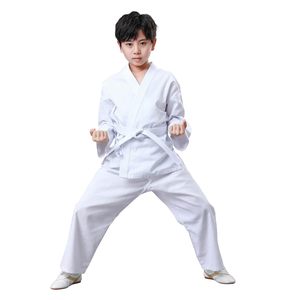 Juego de uniforme de Karate ligero para niños y adultos con cinturón elástico para entrenamiento de artes marciales Karate Judo BJJ Suit - Product Image 3