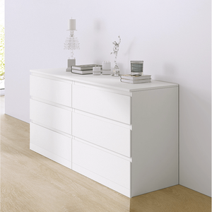 Sotta Luxury <b>6</b>-<b>Drawer</b> Chest & Extension Table Modern Design with Stainless Steel & Solid Oak Wood for Home or Hotel Furniture - Product Image 2