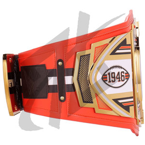 Ceinture de championnat WWE de taille adulte, en zinc plaqué, durable, 2 mm, 4 mm, Cleveland Browns NFL Championship - Product Image 4