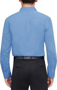 Chemise habillée pour homme adulte, de haute qualité, sur mesure, manches longues, 100% coton, écologique, respirante, pour le travail en extérieur, formel, bureau - Product Image 2