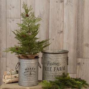 <b>Christmas</b> metal bucket perfect for holiday floral arrangement <b>decoration</b> and <b>Christmas</b> event <b>table</b> decor purpose - Product Image 5