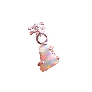 Christmas Special Ethiopian <b>Opal</b> Gemstone Rough <b>Pendant</b> 925 Sterling Silver Handmade Jewelry Silver Charm <b>Pendant</b> Gift for Her - Product Image 1