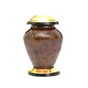 High Quality Brass Cremation <b>Keepsake</b> Urns With Gold Band And Green Color Finished Metal Funeral Urns For Human <b>Ashes</b> - Product Image 6