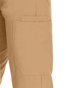 Traje de Jogger con múltiples bolsillos de mezclilla elástica para mujer, pantalones de manga corta con cuello levantado y uniforme de enfermera - Product Image 6