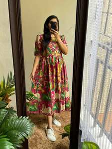 Hermoso maxi de algodón suave hecho con la hermosa mezcla de estampado Kalamkari - Product Image 3