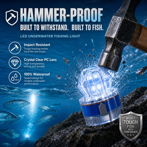 Lampe LED professionnelle portable pour la pêche au calmar, avec attracteur de poissons submersible pour eaux profondes, pour l'équipement de pêche en eau salée et en lac - Product Image 4