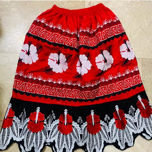 Jupe Pohnpei brodée florale personnalisée de haute qualité, style polynésien hawaïen, respirante et décontractée, pour la plage - Product Image 5