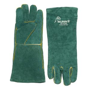 Guantes de Soldadura de Cuero Naranja Resistentes al Calor, Protección para las Manos, Guantes de Seguridad para Trabajo, Guantes de Cuero de Vaca - Product Image 6