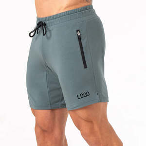 High Quality Cotton Elastane Lightweight Fleece <b>Zip</b> up <b>Pockets</b> Track <b>Shorts</b> <b>Mens</b> Workout <b>Shorts</b> for <b>Men</b> Cotton Sportswear - Product Image 4