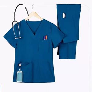 Ensemble de blouses médicales à manches courtes de haute qualité, col en V, couleur personnalisée, pour médecin, uniforme d'hôpital, unisexe - Product Image 5