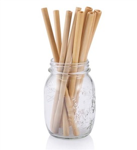 Customizable Disposable <b>Bamboo</b> <b>Straws</b> with <b>Straw</b> Brush Nature <b>Bamboo</b> Bar Accessories for Parties and Bars - Product Image 1