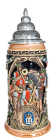 Souvenir personnalisé de l'Oktoberfest Hofbraeuhaus Muenchen, 0,6 L, fait main, durable, réutilisable, en céramique de grès, classique
