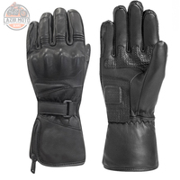 Gants de ski et de moto unisexes personnalisables en cuir véritable imperméables, isolés thermiquement, antidérapants et compatibles avec les écrans tactiles